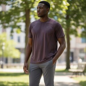 Nike Men’s Short-Sleeve Performance Tee — Purple